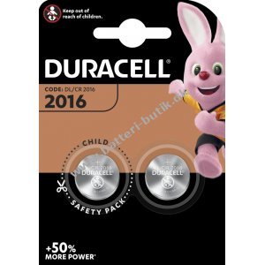 Duracell Batteri Lithium Knapcelle 3V CR2016 Original