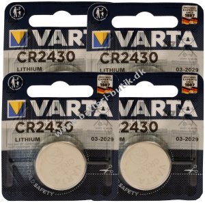 4x Lithium Knapcelle Batterie Varta Electronic CR2430 3V 1er Blister