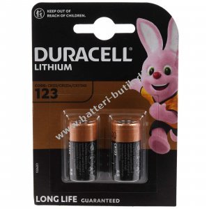 Foto Batteri Duracell Ultra 123 CR123A DL123A RCR123 2er Blister
