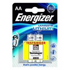 Lithium batteri Energizer Typ AA 2er Blister