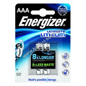 Lithium batteri Energizer Micro 2er Blister