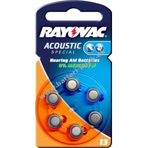 Rayovac Extra Advanced Hreapparat Typ DA13 6er Blister