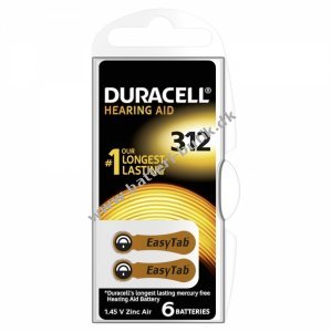 Duracell Høreapparat V312AT 6er Blister