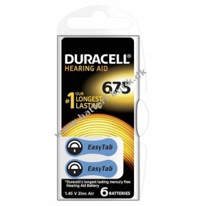 Duracell Hreapparat Batteri 675AE / AE675 / DA675 / PR1154 / PR44 / V675AT 6er Blister