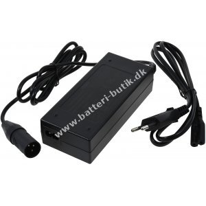 Lader, Strømforsyning Type HP1202L3 til E-Bike-, El-Cykel 36V Batteri, 2,2A, 3-Pin-XLR-Stik