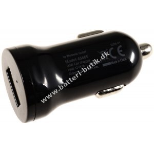 Bil Rejseladeadapter 12-24V til  1x USB 1000mA Sort