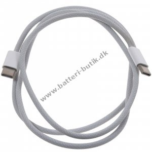 Apple A2795 USB-C på USB-C Ladekabel Vævet 1m Hvid