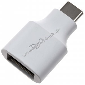 Original Google OTG Adapter, USB Stik på USB-C Stik, Hvid, ADA-GGL-A2C
