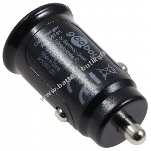 goobay Dual-USB-C PD Bil hurtigoplader 30 W