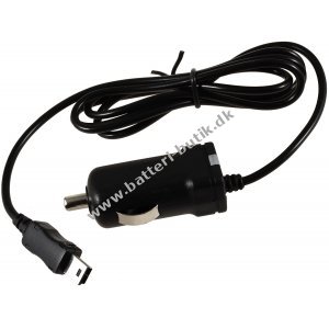 Powery ladekabel til bil med integreret TMC-Antenne 12-24V til Navigon 20 Easy med Mini-USB
