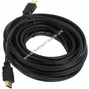 goobay -HDMI Kabel (Type A) 10m, Sort, forgyldte tilslutninger