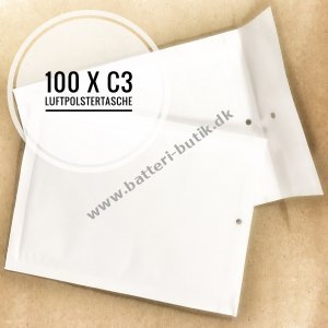 100 x Luftpude-poser Postposer Konvolutter Strrelse C / 3 C3 - Hvid