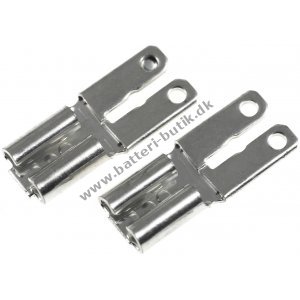2 Universal stikadapter fra Faston 4,8 mm til 6,3 mm til Blybatteri