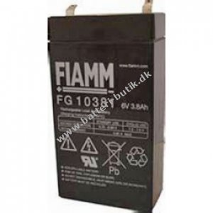 Fiamm Blybatteri FG10381 6V 3,8Ah