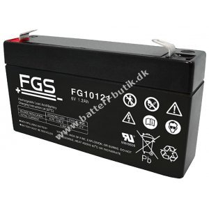 FGS FG10121 Blybatteri 6V 1,2Ah