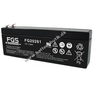 FGS FG20261 Blybatteri 12V 2,6Ah