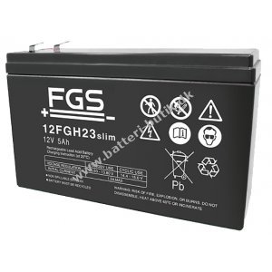 FGS 12FGH23slim High Rate Blybatteri 12V 5Ah (Multipower)
