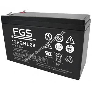 FGS 12FGHL28 High Rate Longlife Blybatteri 12V 7,2Ah