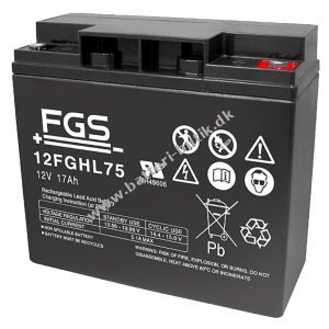 FGS 12FGHL75 High Rate Longlife Blybatteri 12V 17Ah
