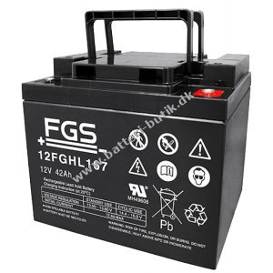 FGS 12FGHL167 High Rate Longlife Blybatteri 12V 42Ah