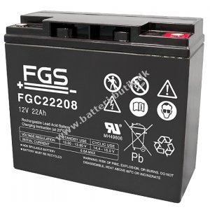 FGS FGC22208 Cyklisk Blybatteri 12V 22Ah