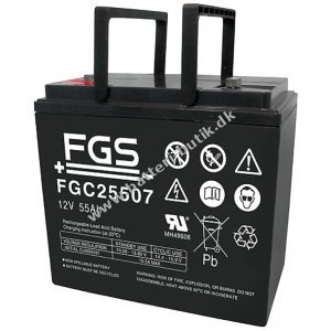 FGS FGC25507 Cyklisk Blybatteri 12V 55Ah