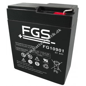 FGS FG10901 Blybatteri 6V 9Ah (Multipower Branded)