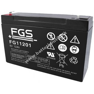 FGS FG11201 Blybatteri 6V 12Ah