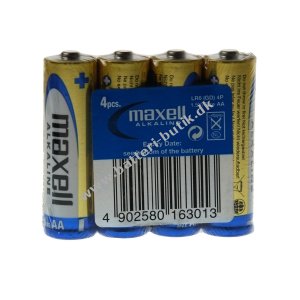 Maxell Alkaline Batterier LR6 AA 4er folie