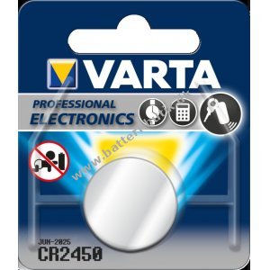 Varta CR2450 Knapcelle Batteri Lithium 3V 1 blister x 10 (10 batterier)