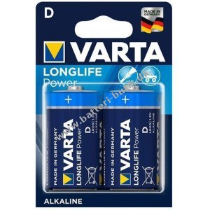 Varta Longlife Power Alkaline Batteri LR20 D 2er 04920121412