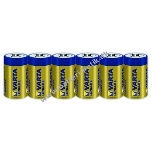 Varta Longlife Extra Alkaline Batteri LR14 C 6er folie 04114101306