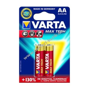 Varta Max Tech Alkaline Batteri LR6 AA 2er 04706101412