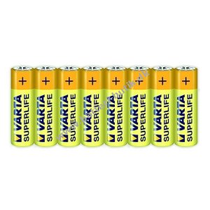 Varta Superlife Batteri (Zinc-Carbon) R6 AA 8er folie 02006101308