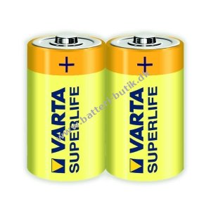 Varta Superlife Batteri (Zinc-Carbon) R14 C 2er 02014101302