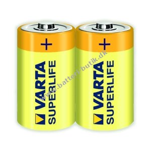 Varta Superlife Batteri (Zinc-Carbon) R20 D 2er 02020101302