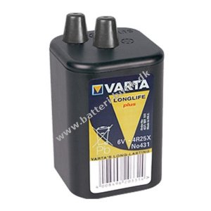 Varta Longlife Batteri 4R25X 6V Zinc-Chlorid 431101111 (Fjeder)
