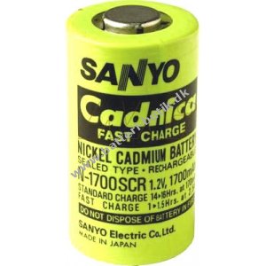 Sanyo batteri N-1700SCR NiCd 1,2V 1700mAh