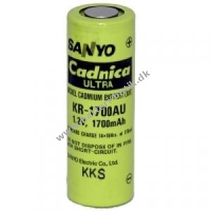 Sanyo batteri KR-1700AU NiCd 1,2V 1700mAh