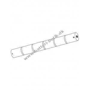 Batteri til Nødbelysning, Paniklys, Flugtvejsarmatur 5xSC 6V 1600mAh NiCd med 20cm ledning