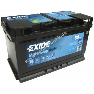 Exide EK800 AGM Batteri 12V 80Ah