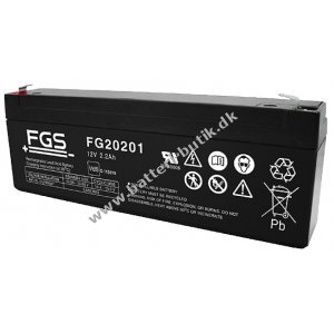 FGS Batteri til Elite Badelift (FG20201/FG20231) 12V 2,3Ah AGM 10 stk.