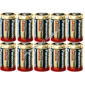 Panasonic CR123A Lithium Batteri 3V 10 stk. Lse