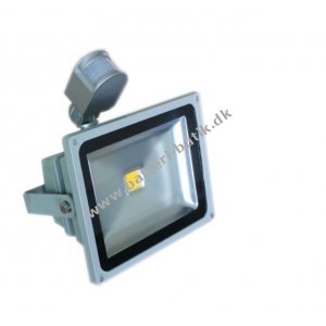 LED Projektr, 120, IP65, 240V AC,1 stk. COB LED, 100W, Cool White, 8000lm med PIR sensor