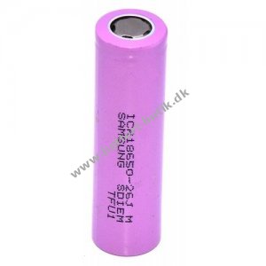 Samsung ICR18650-26H 3,6V 2600mAh Li-Ion Celle Løse 1 stk.