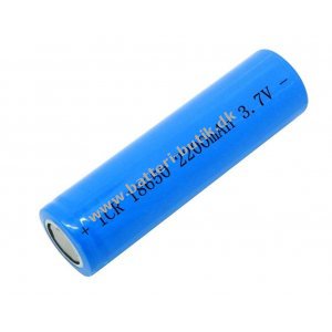 Batteri 18650 Li-Ion 3,7V 2200mAh 10C (BEMÆRK UDEN TOP)
