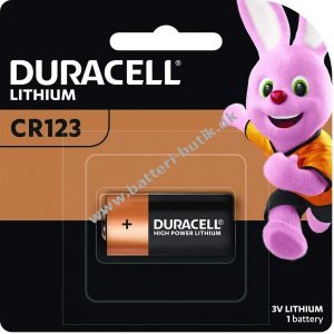 Duracell CR123A / DL123 Lithium 3V 1400mAh 1 Blister til Arlo Netgear Camera.