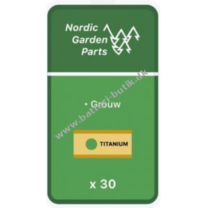 30 x Kniv til Grouw Robotplæneklipper Titanium 0,9mm 17933 (63-023) inkl. skruer
