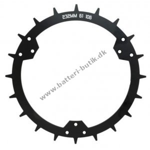 Terræn kit Hjul Terrænhjul - 232mm - til Husqvarna Automower 420, 430X, 450X, 520, 550 Sæt med 2 stk. inkl. skruer (61-106)
