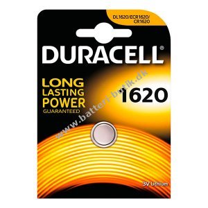 Duracell CR1620 Lithium Knapcelle Batteri 1er Blister x 100 (100 batterier)